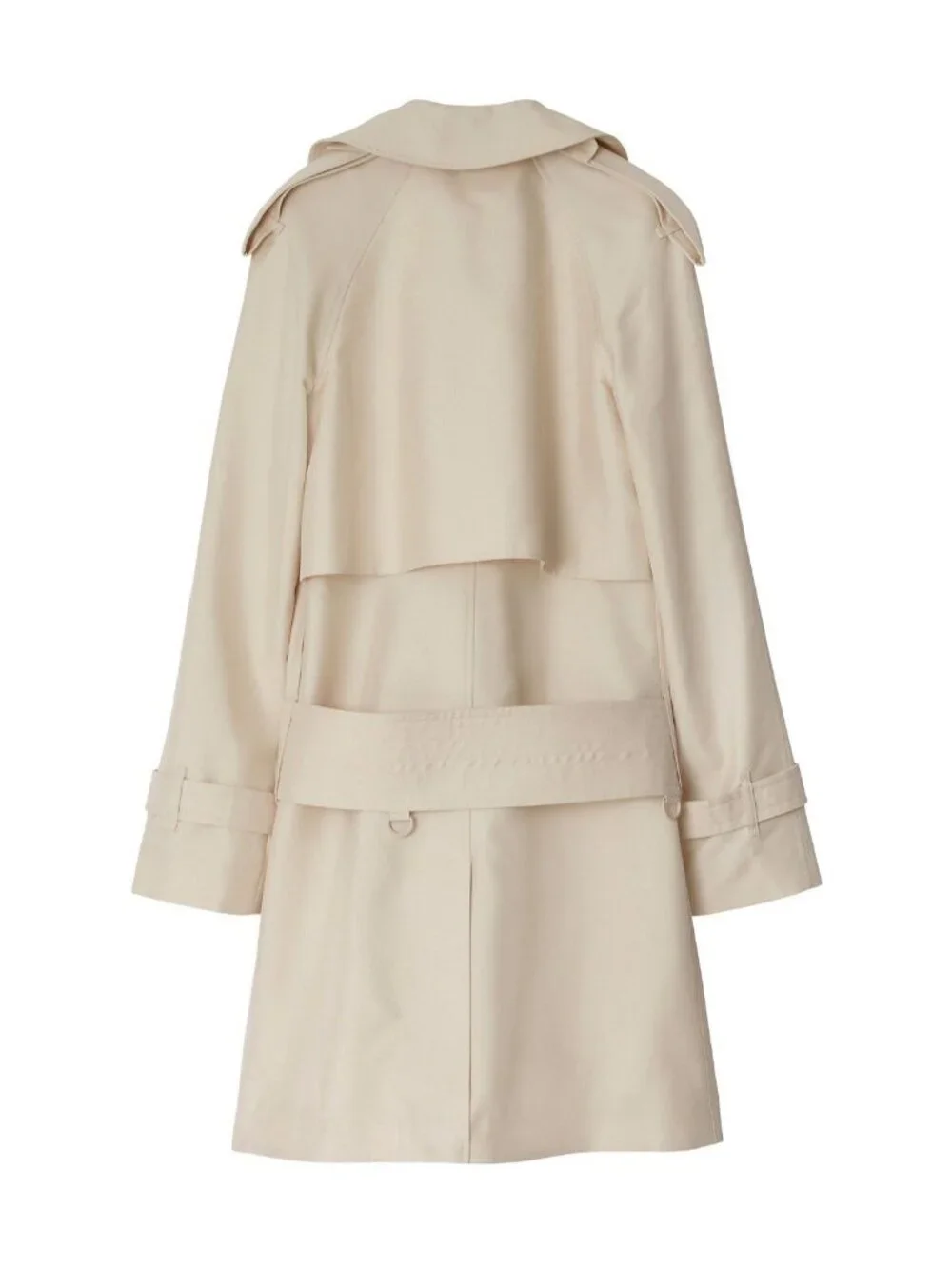 $3550 Burberry Women's Silk Blend Belted Trench Coat Jacket in Grain Size US 10 - Picture 4 of 6